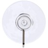 Merriway BH01993 (6 Pcs) Clear Plastic Suction Wire Hook, 45mm