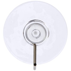 Merriway BH01993 (6 Pcs) Clear Plastic Suction Wire Hook, 45mm (1.3/4 inch) - Pack of 6 Pieces