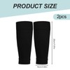 2 Pairs Football Sock Sleeves, Black Soccer Shin Guards Sock