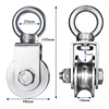 Pulley Wheel with 2 Bearing, Cable Pully Block Heavy Duty
