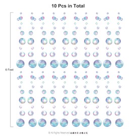 Cheerland Little Mermaid Party Decorations Puple Blue Bubble Garlands Hanging Bubbles Streamer Banner Backdrop Decor Ocean Under The Sea Beach Pool Side Decor Theme Girls Birthday Party Supplies