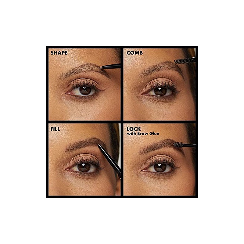 NYX Professional Makeup Eyebrow Pencil, Micro Brow Pencil, Double-Sided with