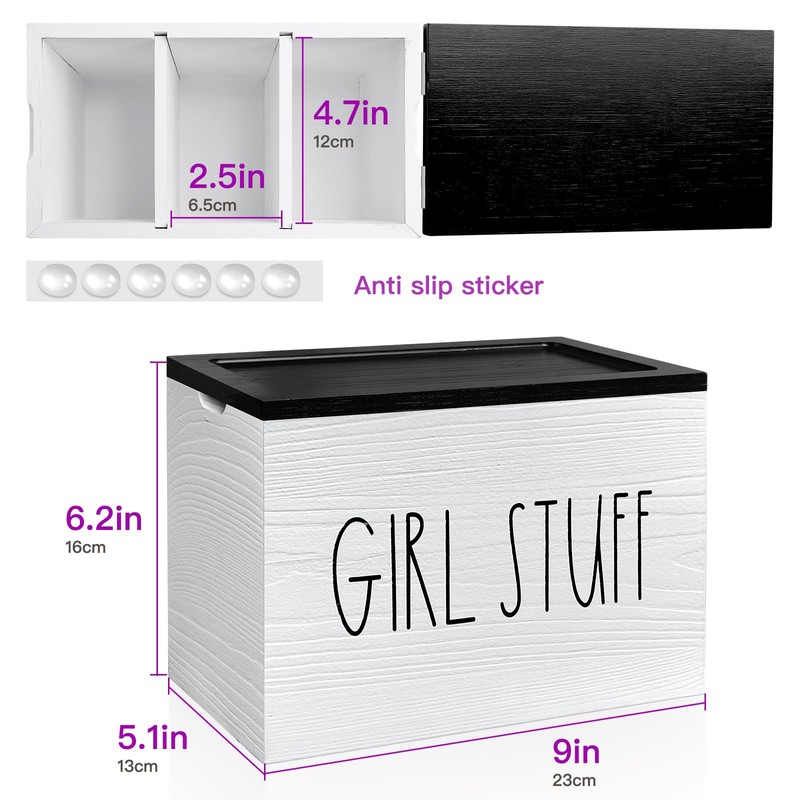 MISTOD Tampon Holder for Bathroom, Pad And Tampon Organizer with