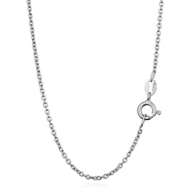 NKlaus Anchor Chain 925 Silver Tarnish-Resistant Women Girls 1.1 mm Wide Necklace, Sterling Silver
