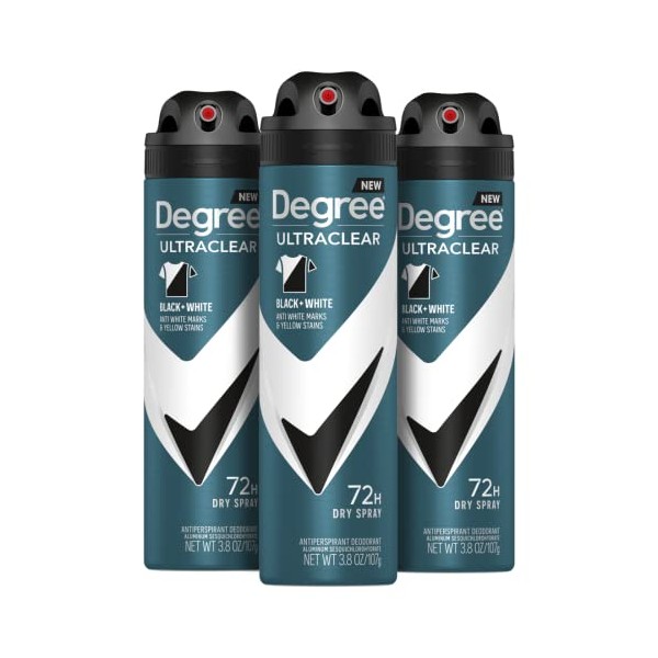 Degree Men Antiperspirant Deodorant Dry Spray Black + White Protects