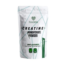 FOODELIS Creatine Monohydrate Powder 500 g | 100% Micronized Creatine Monohydrate Powder | Tasteless | Dispenser included | Optimal solubility | Vegan | GMO-Free