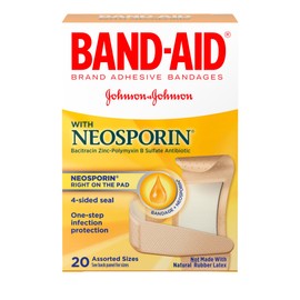 Band-Aid Band-Aid - 5570 Brand Bandages with Neosporin Antibiotic Ointment, Assorted Sizes, 20 ct