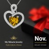 MYMIRACLE JEWELRY MMJ Platinum Plated Silver Heart Gift for Women