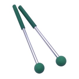 TUOREN Green Xylophone Mallets Glockenspiel Sticks Rubber Mallets Percussion Sticks for Tongue Drum, Glockenspiel, Xylophone, Chime, Woodblock, and Bells 9 Inch Long