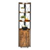 Giantex 4-Tier Corner Shelf with Cabinet - 71" Tall Free