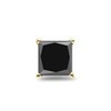 0.22-0.31 Cts AA Princess Black Diamond Men's Single Stud Earring