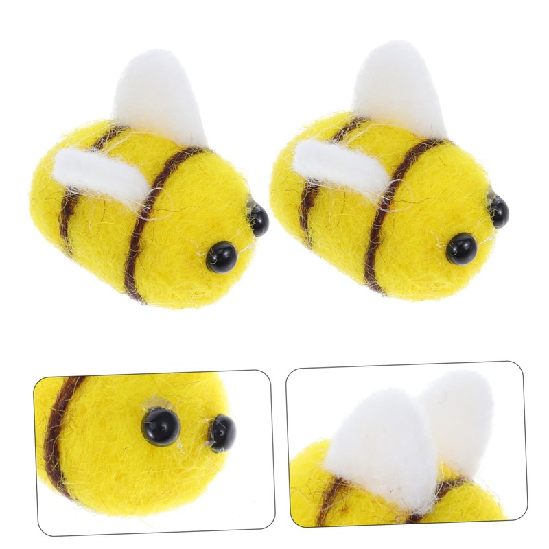 Gadpiparty 6pcs Wool Felt Bee Craft Decorations Felt Animals for