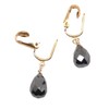 Hematite Faceted Teardrop Lever Back Earrings Gold-Filled