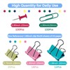 GUTE Office Clips Set 250Pcs Assorted Paper Binder Clips Push