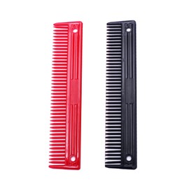 Nereds 2Pcs Long Plastic Mane Comb Portable Horse Mane Comb Professional Tail Mane Grooming Comb Horse Cleaning Brush for Cleaning and Massage(Random Color)
