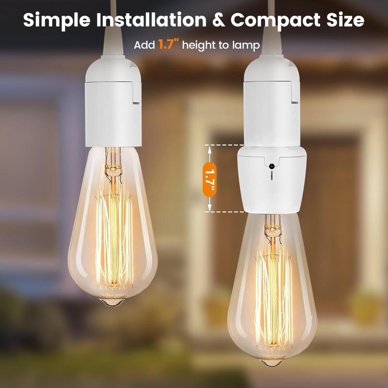 SURAIELEC Light Sensor Socket, Automatic Dusk to Dawn Sensor Socket,