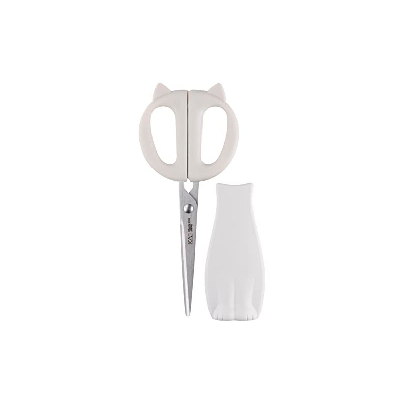 Kai Corporation KAI DH2739 Cat Kitchen Scissors Nyammy Warm Gray