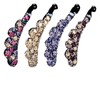4 Pack Large Elegant Rhinestone Banana Hair Clips for Girls