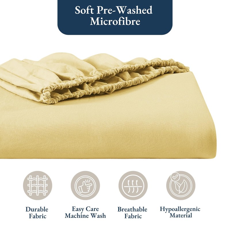 Fitted Sheet Double, Cocoon - Pre-Washed, Deep Pocket 14 inch