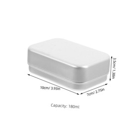 OUNONA 2pcs Soap Box Set Soap Box Set Soap Box Set Solid Soap Holder Aluminum Soap Case Shower Soap Tray Metal Soap Dish Travel Aluminum Silver