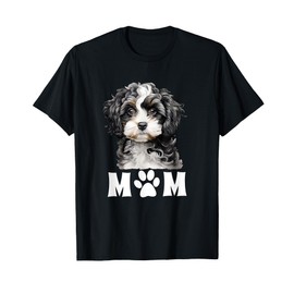 Dog Mom Mum Cute Cavapoo Maltipoo Cavachon Puppy Face Design Men Women T-Shirt