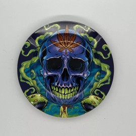 Decorative plate skull Printed Game Table Side Table metal plate