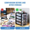 HEALLILY Desktop Storage Drawers Stackable Plastic Drawer Unit Plastic Storage