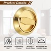 PATIKIL 304 Stainless Steel Round Recessed Sliding Door Pull Concealed