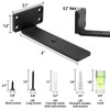 HITOMEN Heavy Duty Floating Shelf Brackets, 6-Inch (1/5'' Thick) Hidden