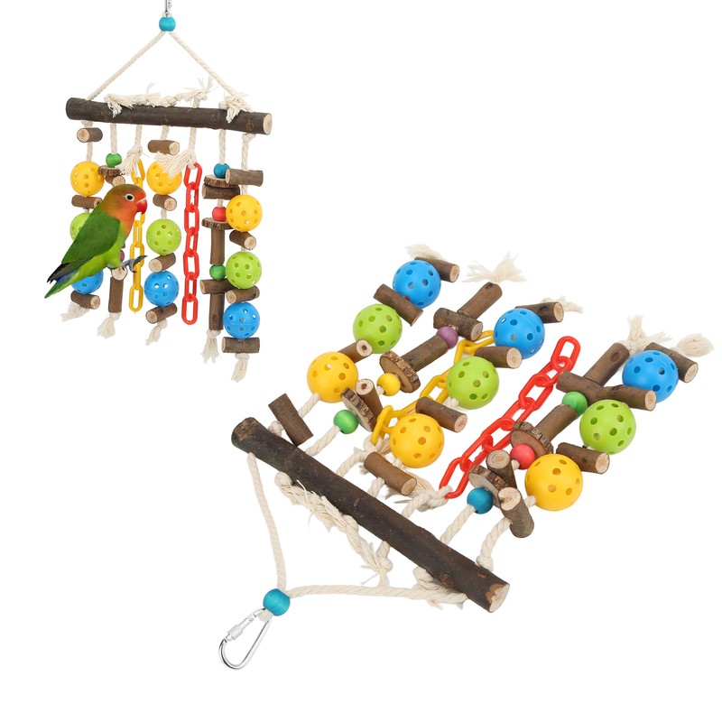 Wooden Parrot Chewing Blocks Safe Bite Resistant Large Parrot Bite