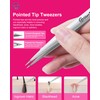 Expert Slant and Point Tip Tweezer Set with Exclusive Leather