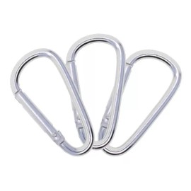 Estuchelandia 3 Piezas Bandola Gancho Mosqueton Aluminio Camping Llavero