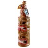 Solar-Powered Toucan Totem Pole Light with Glowing Face Carvings, Tropical-Themed