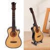 Minature Guitar Model Wooden Mini Musical Instrument Guitar Replica with