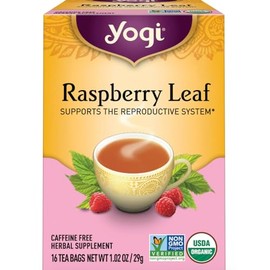 Yogi Tea - Raspberry Leaf Tea, Supports the Reproductive System, 2 boxes (32 bags)