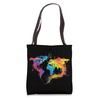 Abstract World Map Tote Bag
