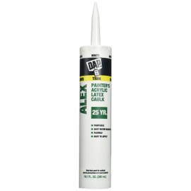 Dap 18670 Alex White Painter's Acrylic Latex Caulk and Silicone Sealant, Case of 12-10.1-Ounce Cartridges
