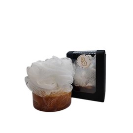 "Duschschwamm mit Arganöl-Seife Sanfte Reinigung und Feuchtigkeit, 120 g"