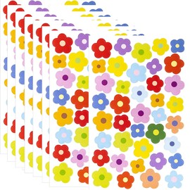 12 Sheets Cute Mini Small Flower Stickers for Scrapbooking 468Pcs Colorful Self-Adhesive Decals for Kids Girls DIY Art Crafts