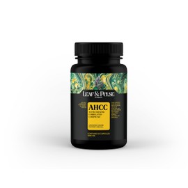 AHCC 1000mg – High-Strength Active Hexose Correlated Compound | 60 Vegan Capsules | Fermented Mushroom Extract | No Artificial Additives | Non-GMO | Made in The UK | Leaf & Pulse