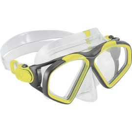 Aqua Lung Hawkeye Men's Diving Mask, Men, MS345, BRIGHT YELLOW/DARK GREY, M