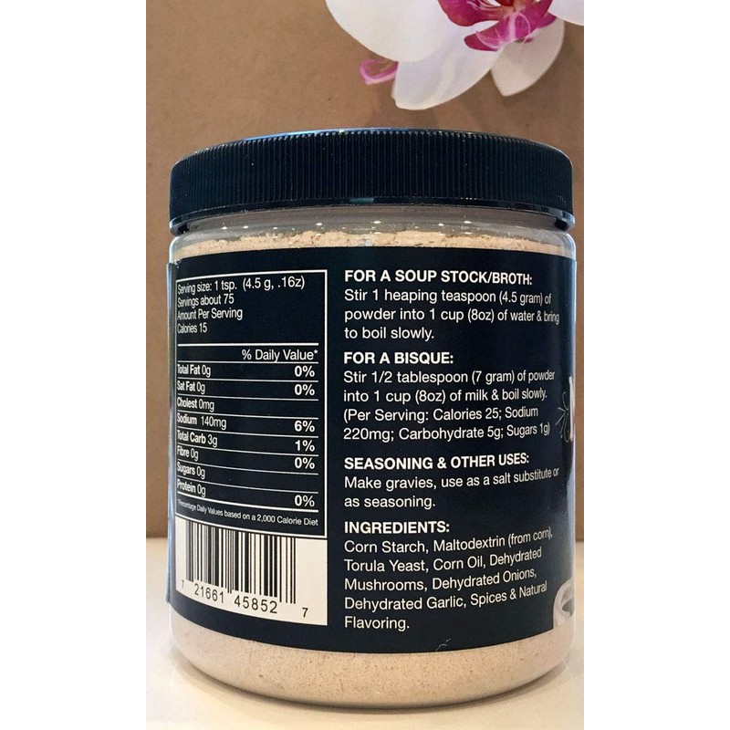 Vogue Cuisine Mushroom Soup & Seasoning Base - Low Sodium