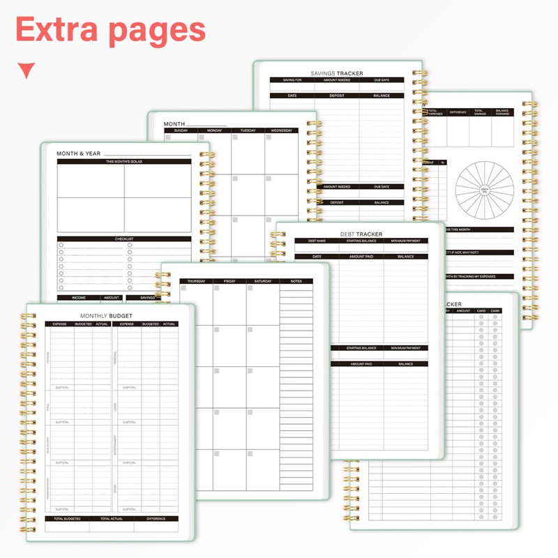 Budget Planner-Monthly Budget Book with Expense Tracker Notebook/Accounting Book, A5