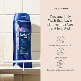 Cedarwood 시더우드 남성용 수아브 18온스 신선한 라벤더 해소 종일 6팩 바디 하루 스트레스 세안 수분과 부드러운 Cedarwood Men's Suav 18oz Fresh Lavender All Day 6 Pack Body Wash for Daily Stress Relief Moisturizing and Soothing