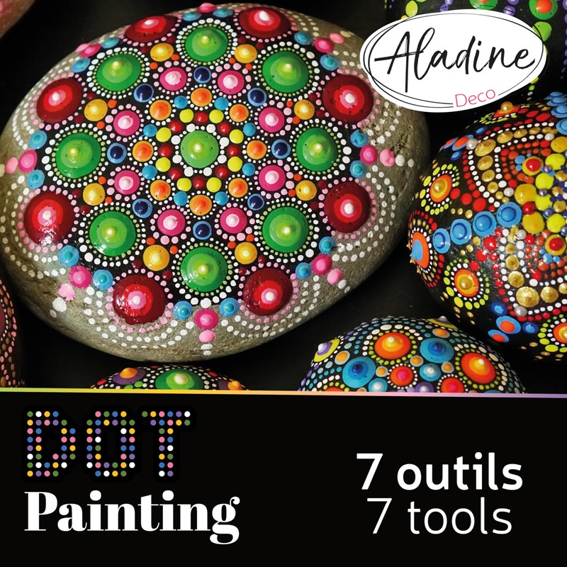 Aladine Dot Painting Set - 7 Tools & 9 Attachments
