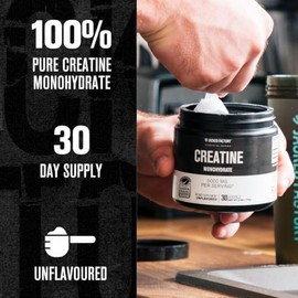 Jacked Factory Monohidrato de creatina en polvo (150 g - 5 g diarios) Suplemento de creatina para hombres y mujeres, apto para veganos, probado por terceros - 30 porciones, sin sabor