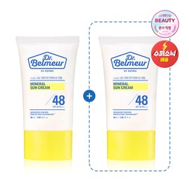 THE FACE SHOP [1+1] Dr. Belmeur UV Derma Inorganic Sunscreen SPF48 50ml / 더페이스샵 [1+1] 닥터벨머 UV더마 무기자차 선크림 SPF48 50ml