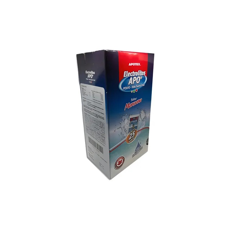 Electrolitos Apo C/25 Sobres Sabor Manzana