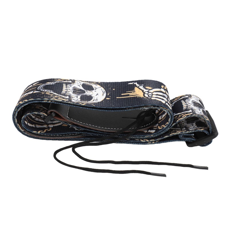 Guitar Strap Cool Skeleton Design Adjustable 2 Inches Wide Polyester