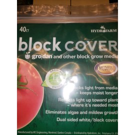 HydroFarm 6" (Medium) RockWool Block Covers, Packs of 40